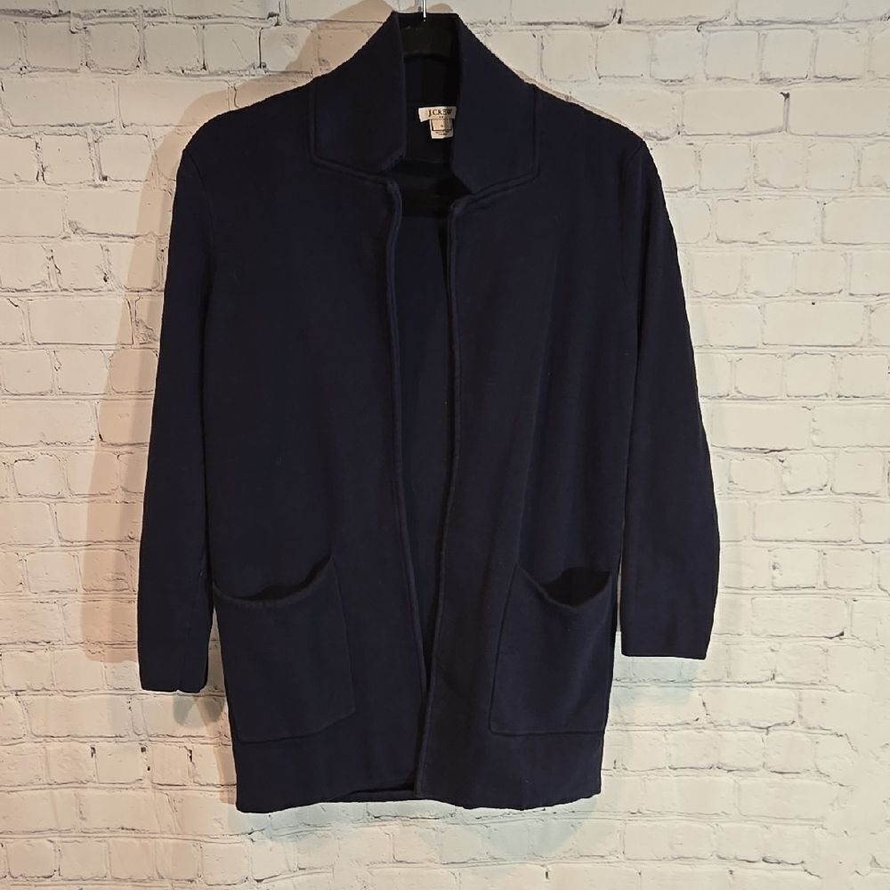 J.Crew Factory navy blue cotton cardigan size S
